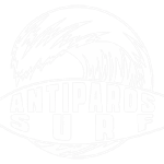 Antiparos surfing livadia beach learn how to surf white loggo